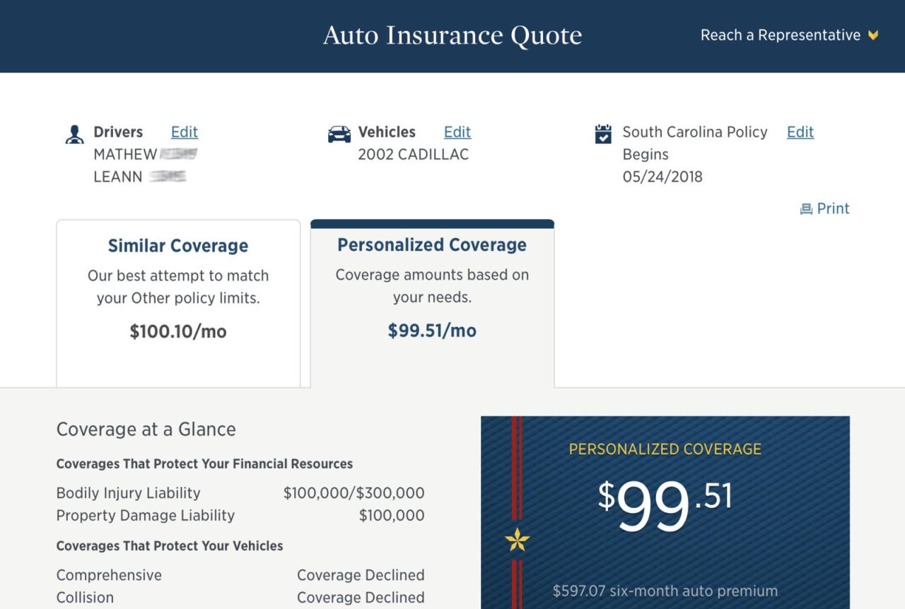 Usaa general liability insurance