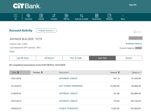 Cit Bank Online Savings Navigational, Transactional