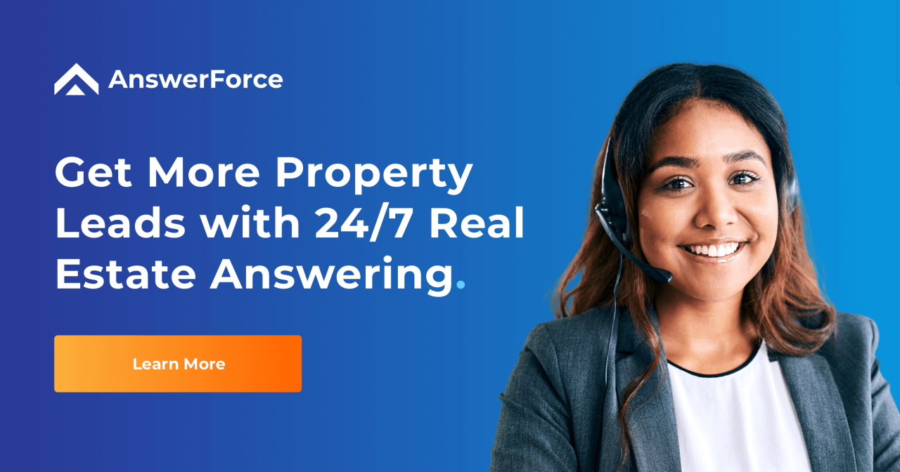 Real estate answering service