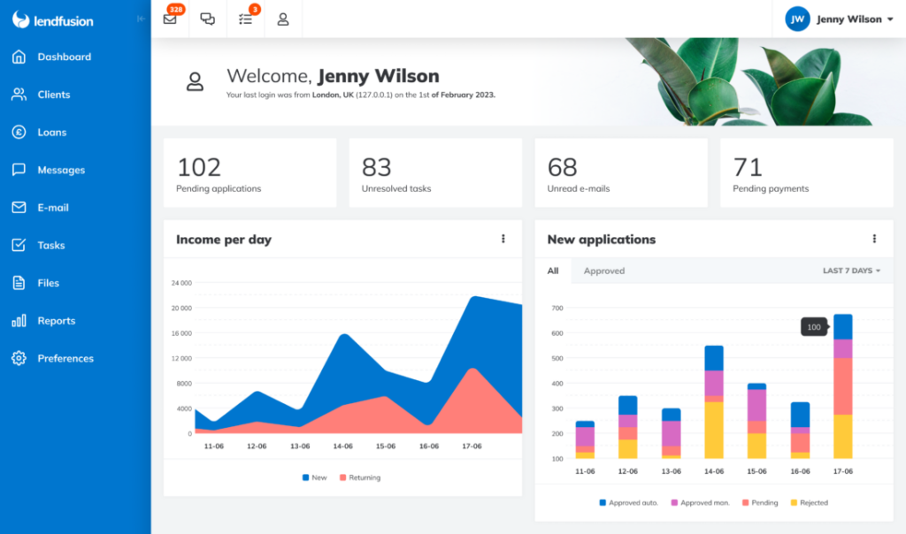 Loan decisioning software