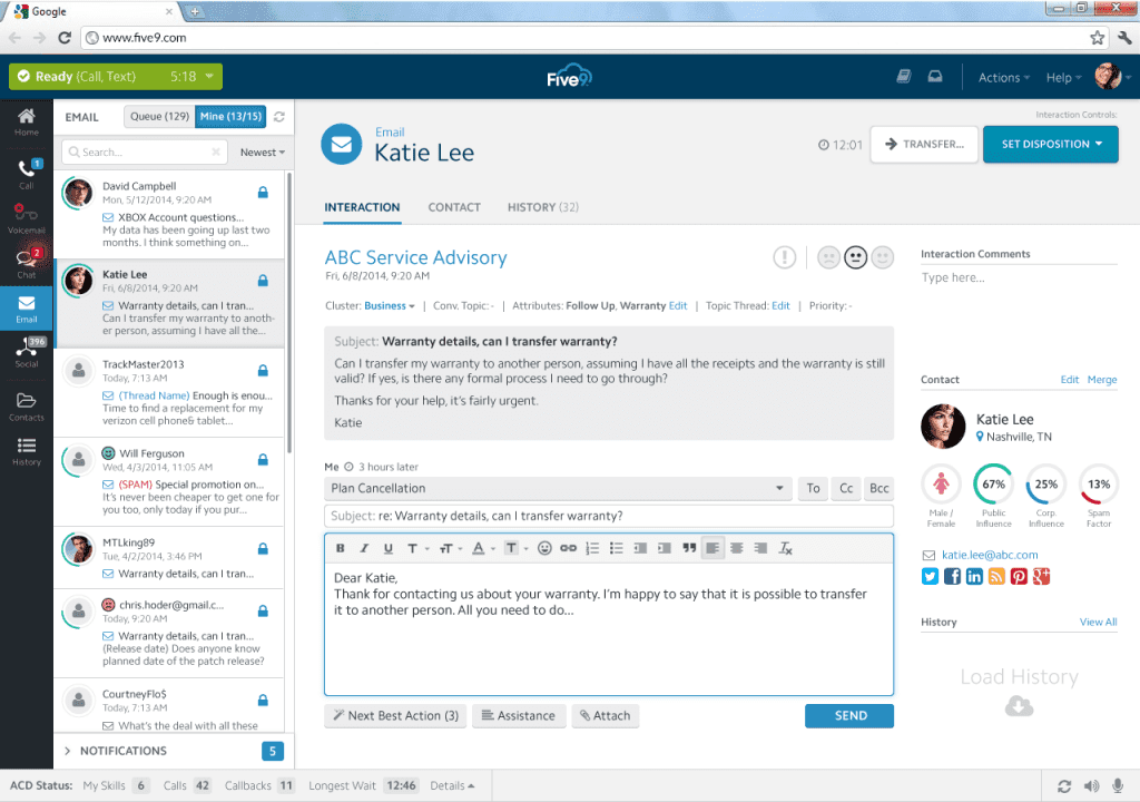 Call center business intelligence software
