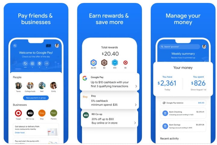 Google pay vs android pay vs samsung pay