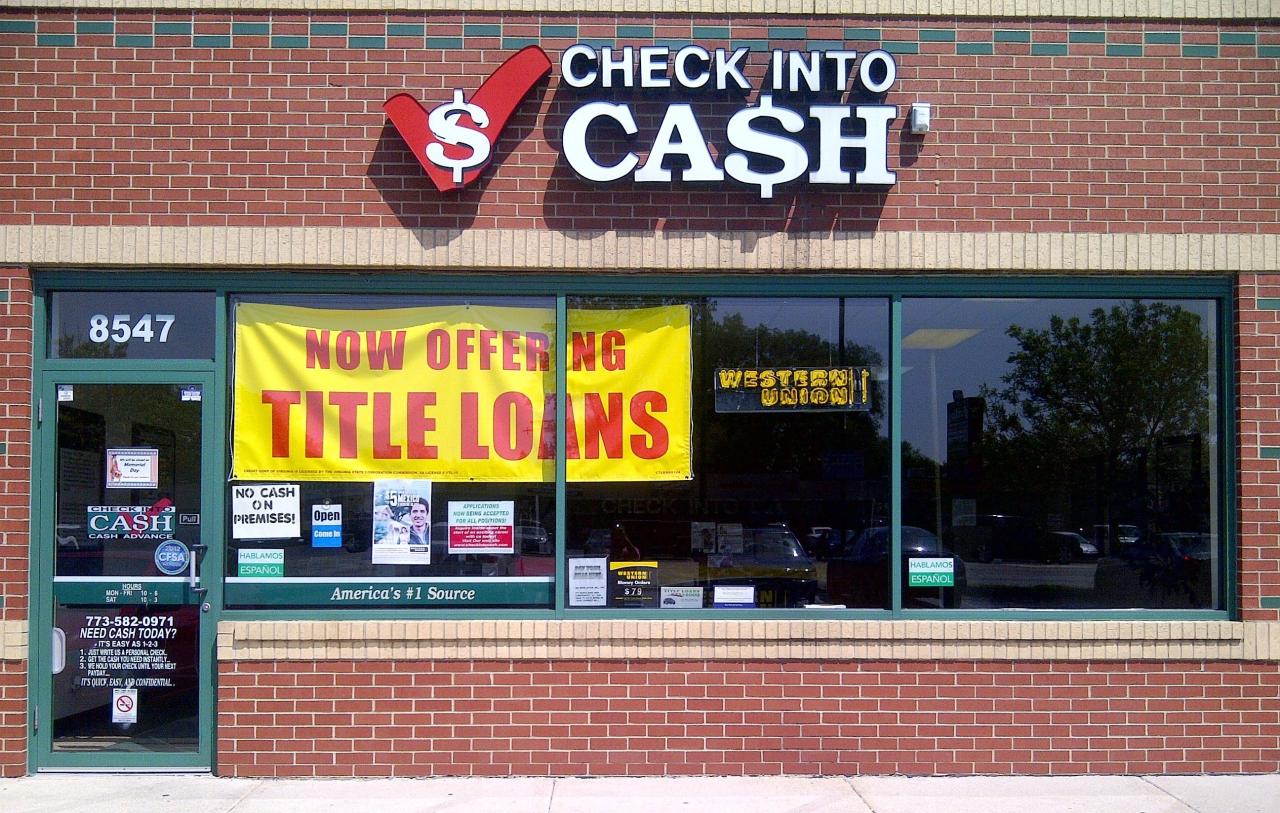 Check into cash online payment