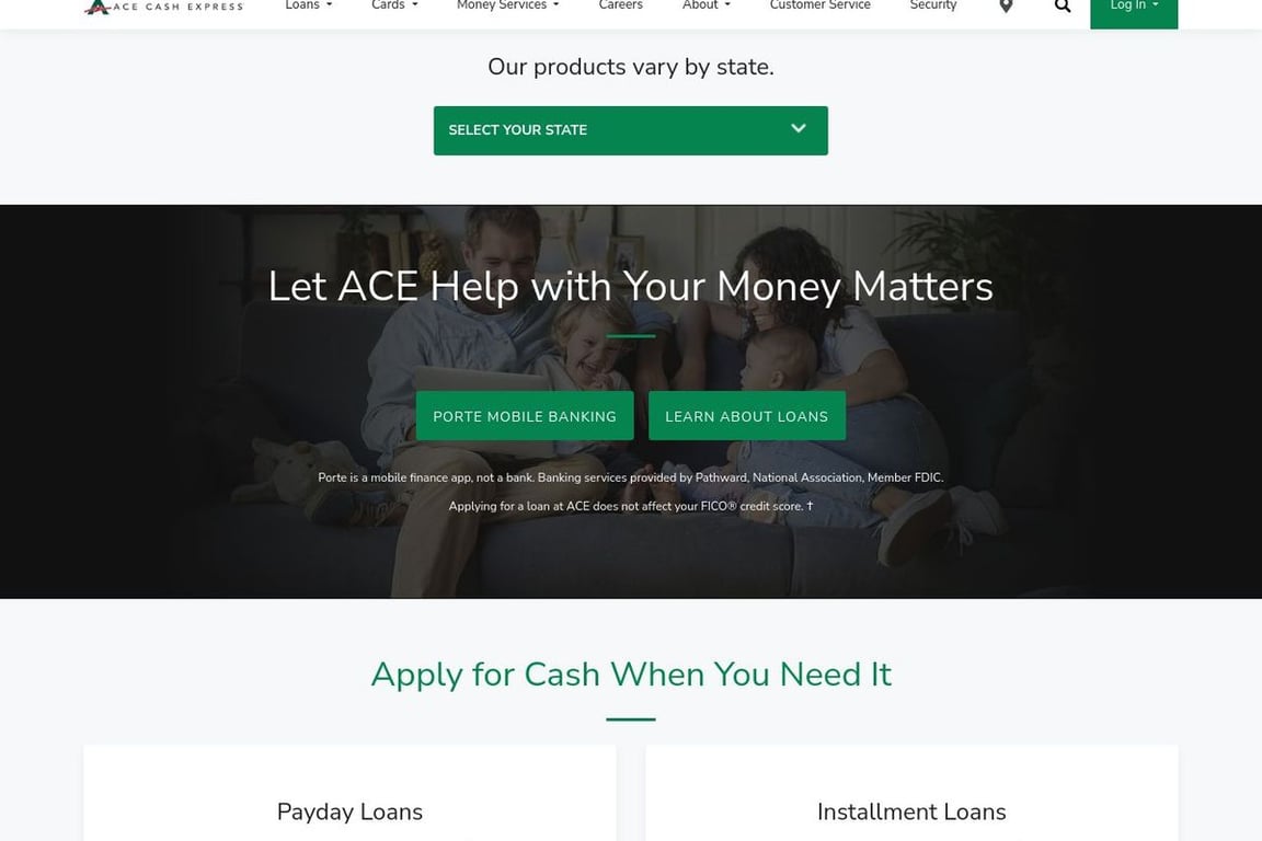 Ace cash express make payment