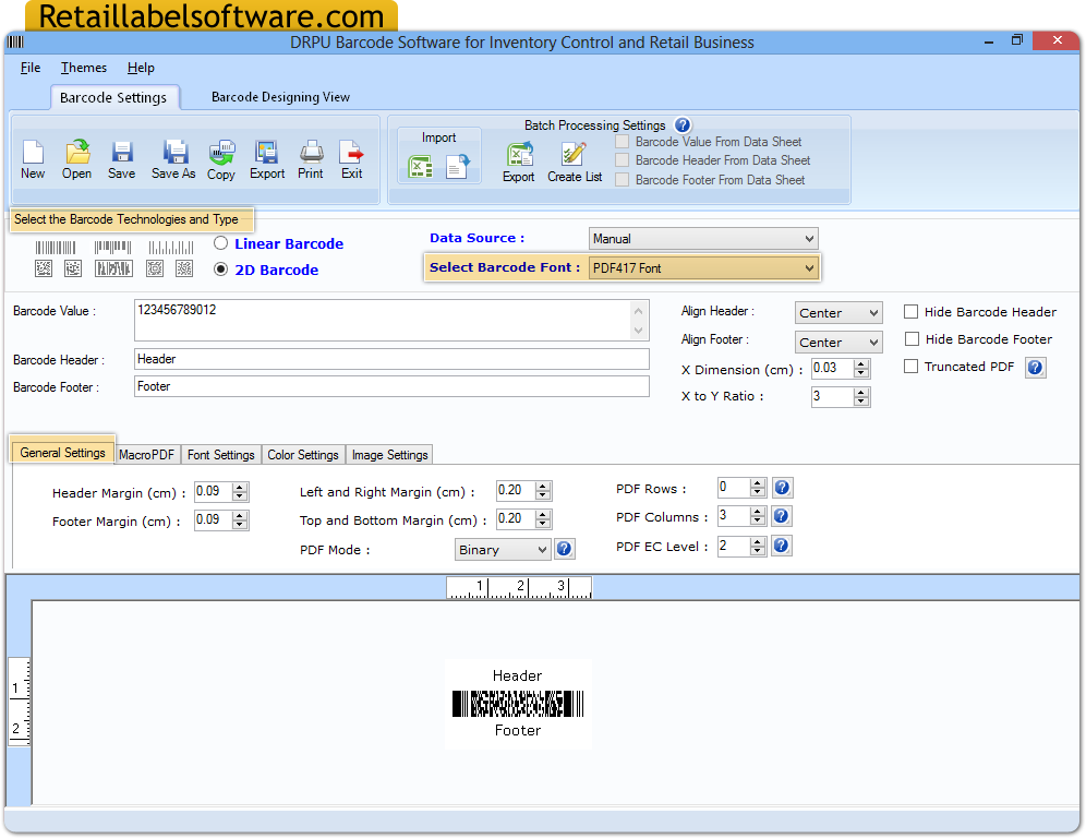 Barcode system for retail shop