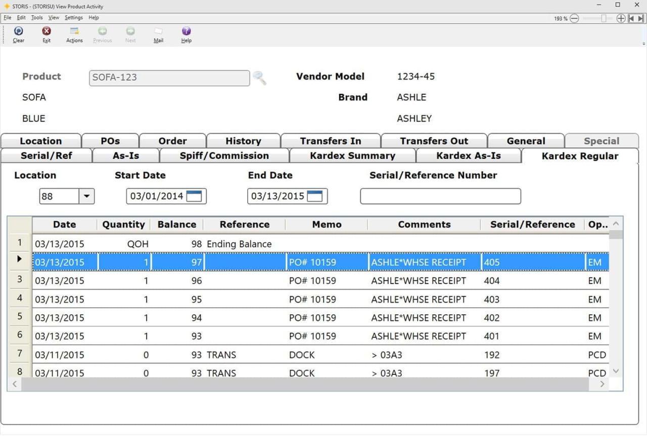 Inventory software for retail shop