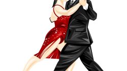 Three Happy Couples Dancing Tango Stock Image - Image of elegance ...